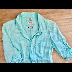 Turquoise button dress